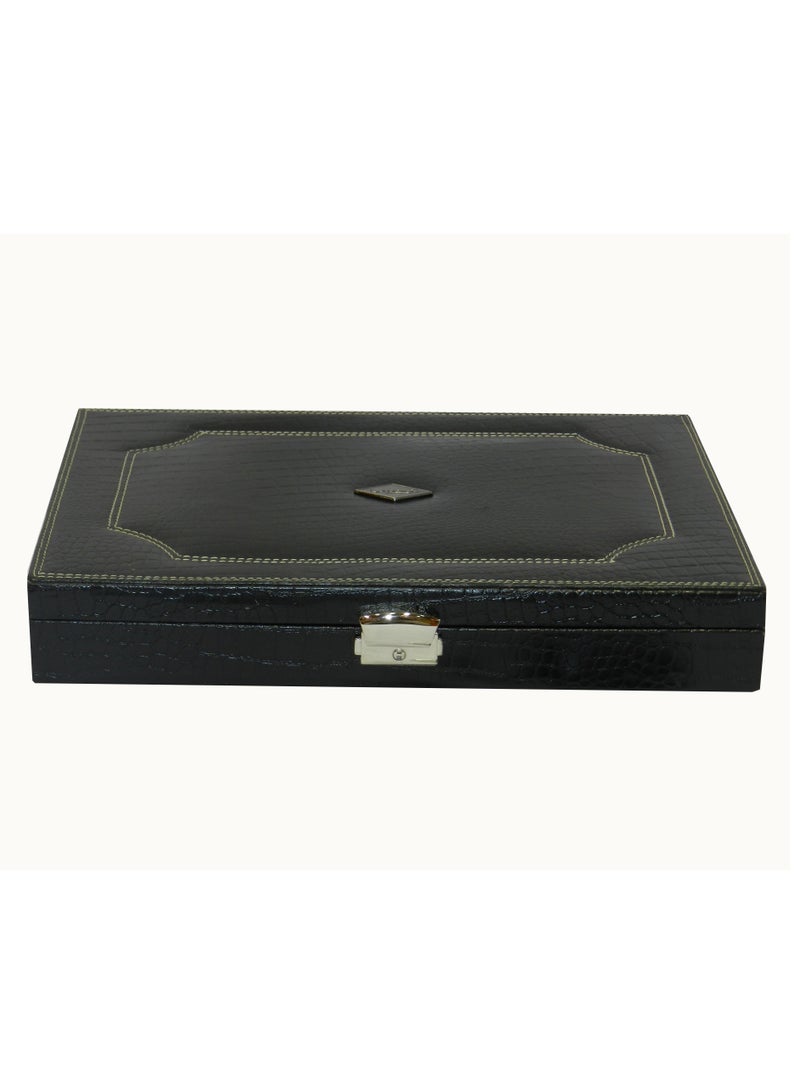 LAVERI LEATHER Laveri Genuine Leather Earring Box And Ring Organizer Storage Stud Tray Showcase Storage Case  - Image 5