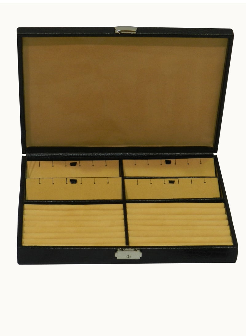 LAVERI LEATHER Laveri Genuine Leather Earring Box And Ring Organizer Storage Stud Tray Showcase Storage Case  - Image 1