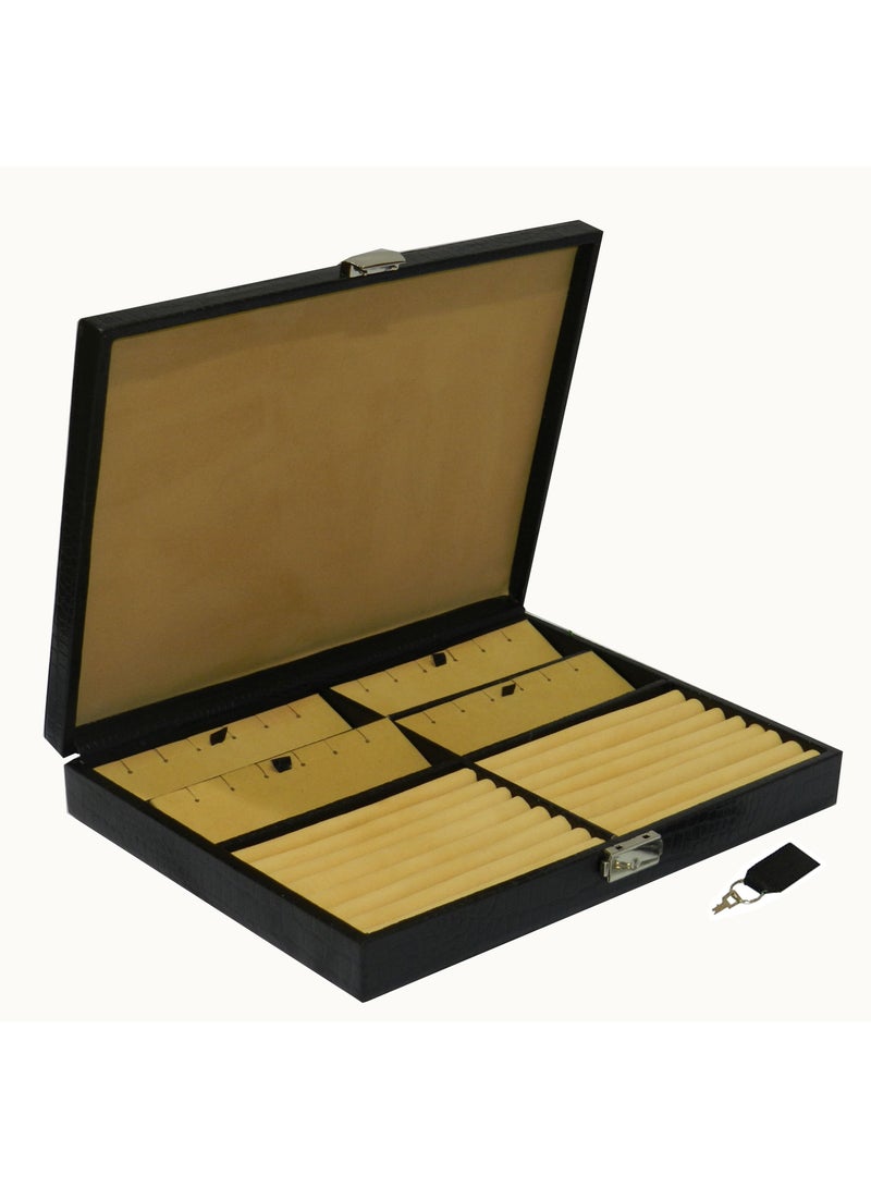LAVERI LEATHER Laveri Genuine Leather Earring Box And Ring Organizer Storage Stud Tray Showcase Storage Case  - Image 4