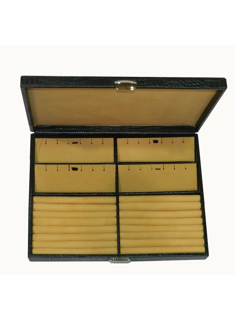 LAVERI LEATHER Laveri Genuine Leather Earring Box And Ring Organizer Storage Stud Tray Showcase Storage Case  - Image 3