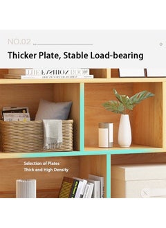 fashionhome 3-Tier Floor Standing Display Cabinet Rack Wooden Open Shelf Horizontal Bookcase 100x24x107 cm  - Image 5