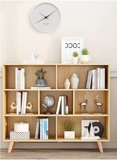 fashionhome 3-Tier Floor Standing Display Cabinet Rack Wooden Open Shelf Horizontal Bookcase 100x24x107 cm  - Image 3