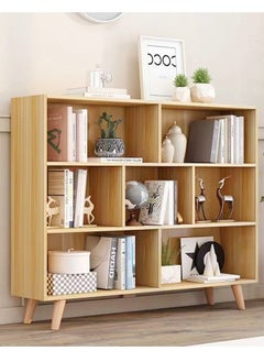 fashionhome 3-Tier Floor Standing Display Cabinet Rack Wooden Open Shelf Horizontal Bookcase 100x24x107 cm  - Image 1
