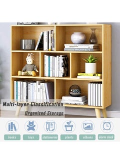 fashionhome 3-Tier Floor Standing Display Cabinet Rack Wooden Open Shelf Horizontal Bookcase 100x24x107 cm  - Image 4
