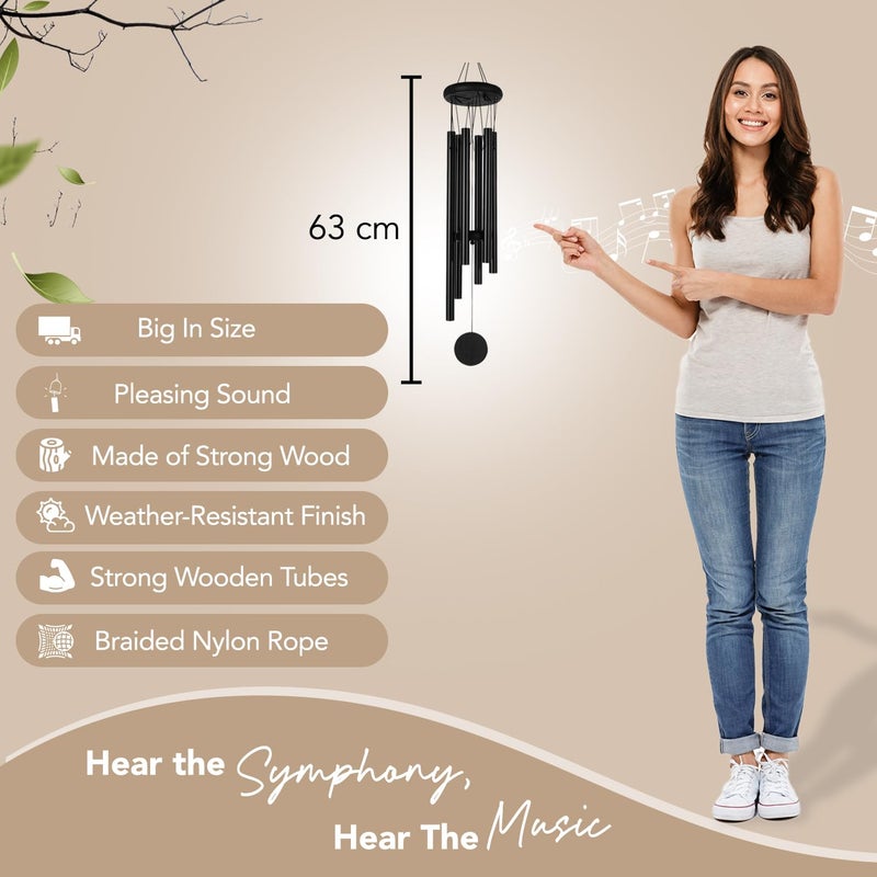 Ekhasa Positive Energy Aluminium Wind Chimes for Home Balcony Outdoor Garden Decoration Windchimes Bells for Vastu Feng Shui Serene Music Sound Positive Vibes Deep Tone Windchime for Gift - Image 3