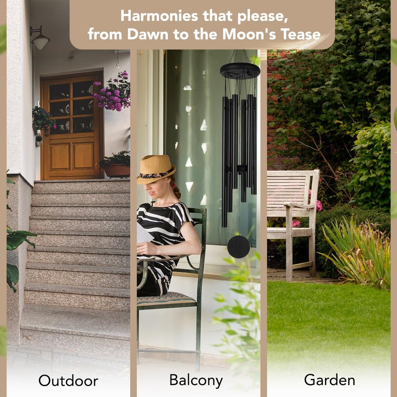 Ekhasa Positive Energy Aluminium Wind Chimes for Home Balcony Outdoor Garden Decoration Windchimes Bells for Vastu Feng Shui Serene Music Sound Positive Vibes Deep Tone Windchime for Gift - Image 5