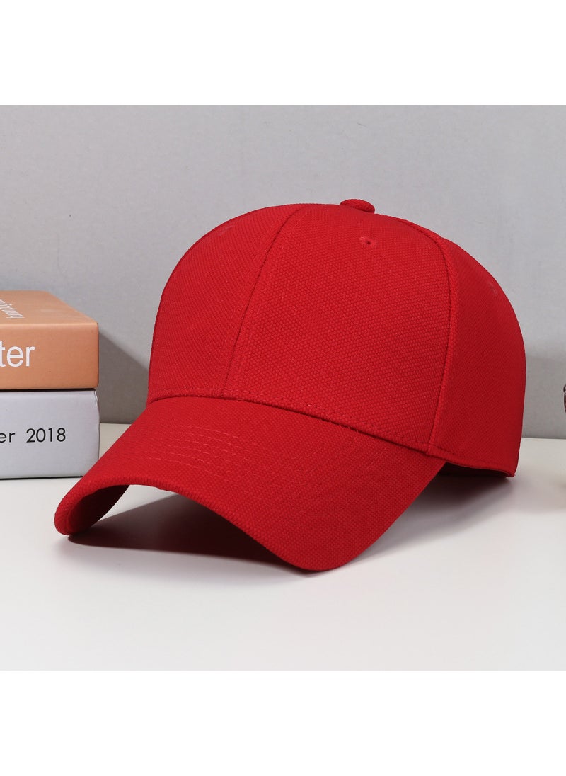 Generic Spring Autumn Casual Baseball Cap Unisex Plain Adjustable Wine red  - Image 3