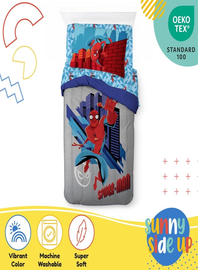 Sunny Side Up Kids Comforter Set Includes Sheets and Pillow Covers - Soft and Cozy Bed Set for Stylish Room Decor, Gray - Spiderman, 5 Piece Twin Bedding - Image 4