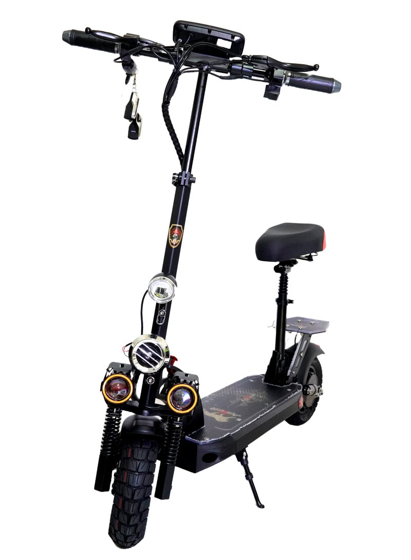 Aster E10 Pro 2 Sports | Powerful Motor | 48V 13Ah Battery | 30 km Range | Big Digital Display | Bluetooth Speaker | Full Body Lighting | Foldable | Dual Shocks | Dual Braking | Free Gifts Included - Image 3