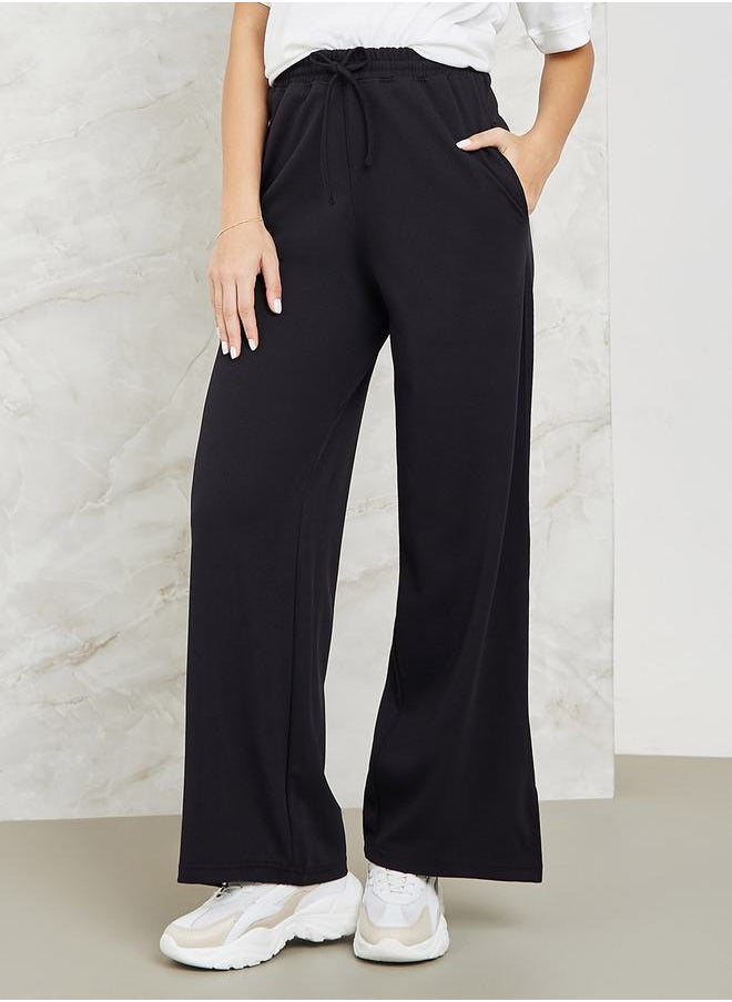 Styli Wide Leg Jogger with Side Slit  - Image 1