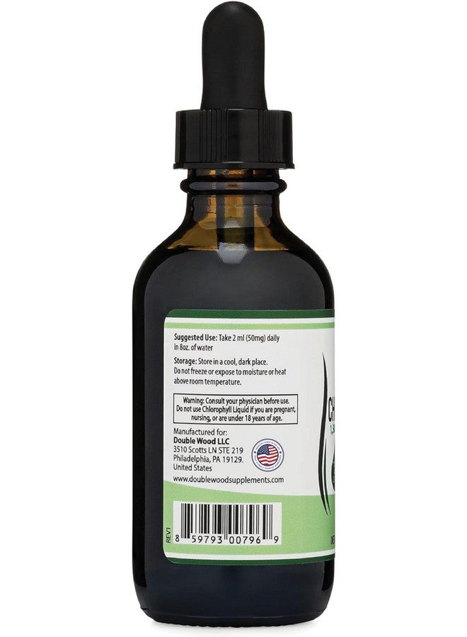 Double Wood Supplements قطرات سائل الكلوروفيل - بنكهة النعناع، آمنة للنباتيين (غنية، ذات قوام ونكهة كاملة، غير مخففة) لصحة البشرة، ووظيفة المناعة (سائل الكلوروفيل) من دابل وود - Image 4