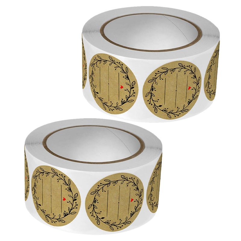 Olive Branch Pattern Sealing Stickers 2 Rolls 1 Inch For Bakery Boxes And Envelopes - Image 2
