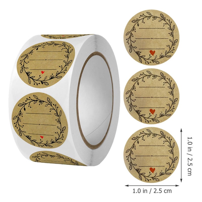 Olive Branch Pattern Sealing Stickers 2 Rolls 1 Inch For Bakery Boxes And Envelopes - Image 3