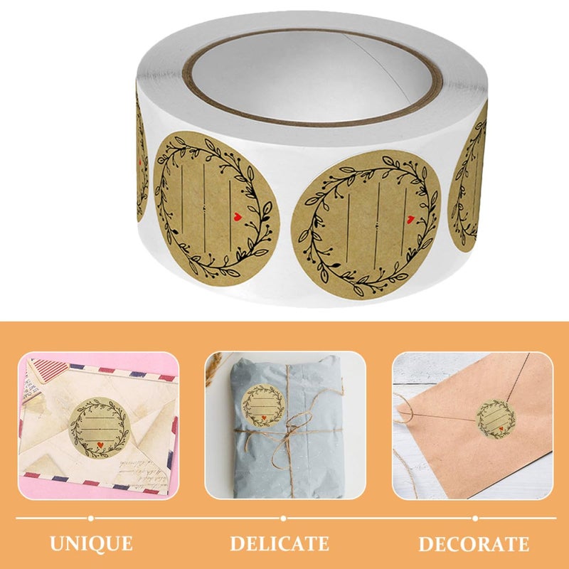 Olive Branch Pattern Sealing Stickers 2 Rolls 1 Inch For Bakery Boxes And Envelopes - Image 4