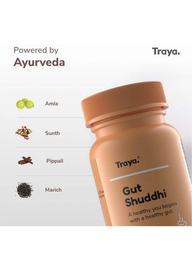 Traya Gut Health Combo Tablets, Immunity & Metabolism Boosters Tablets, Digestive Enzymes, Stress Relief, Acidity Remedies, Gutt Shuddhi (30 Tablets) + Health Tatva (60 Tablets) - Image 2