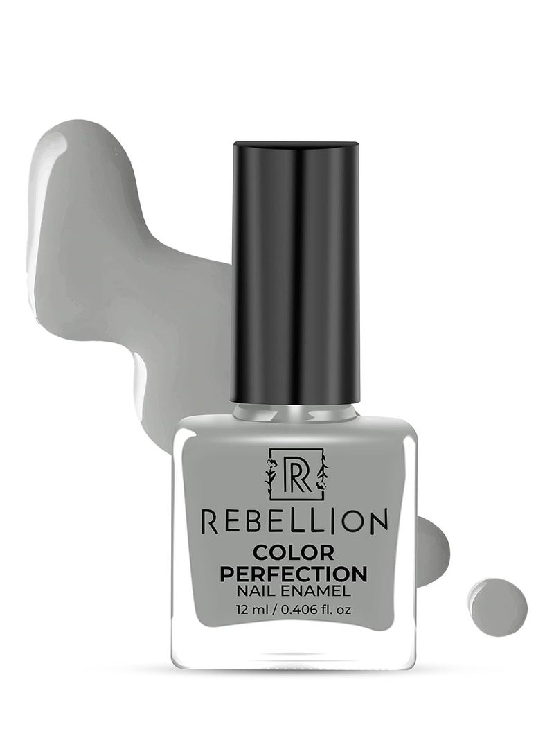 Rebellion Color Perfection Nail Enamel 12ml Grey Tempting Gray RG34 - Image 1