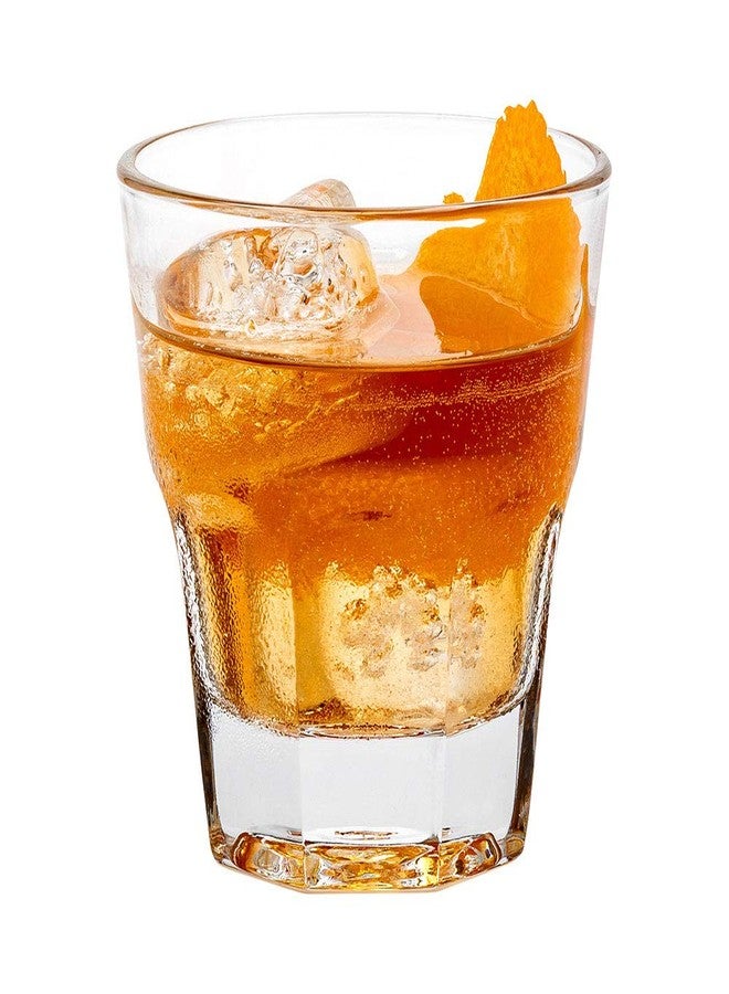 Restaurantware Otto 5 Ounce Whiskey Glasses Set Of 6 Paneled Rocks Glasses - Fine-Blown Tempered Heavy Base Dishwasher-Safe Clear Glass Scotch Glasses For Cocktails Or Liquors - Image 1