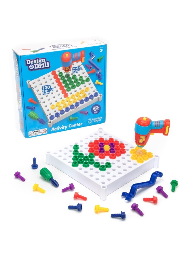 Learning Resources Design & Drill Activity Centre (120-Piece, Power Drill & Bolts, Ages 3+) - Image 1