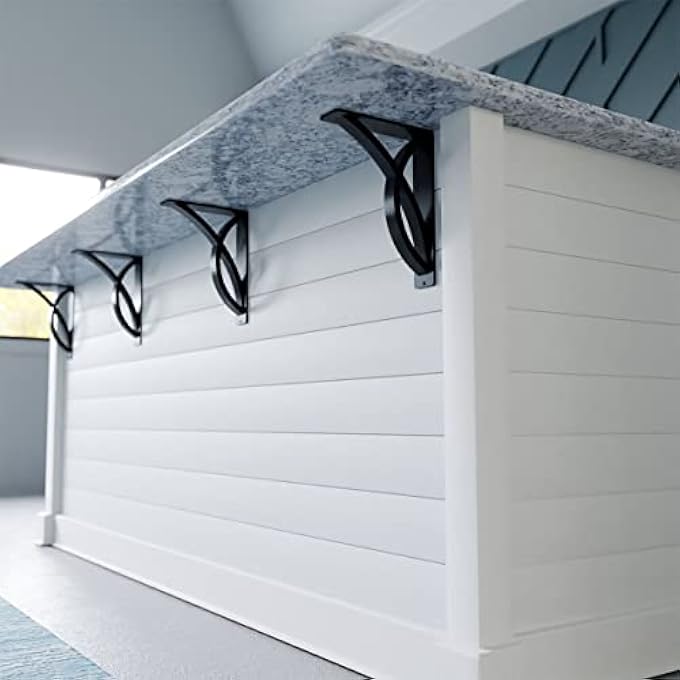 BKTM02X05X08TMI 2" W X 5 1/2" D X 8" H MILLER WROUGHT IRON BRACKET (TRIPLE CENTER BRACE) - Image 3