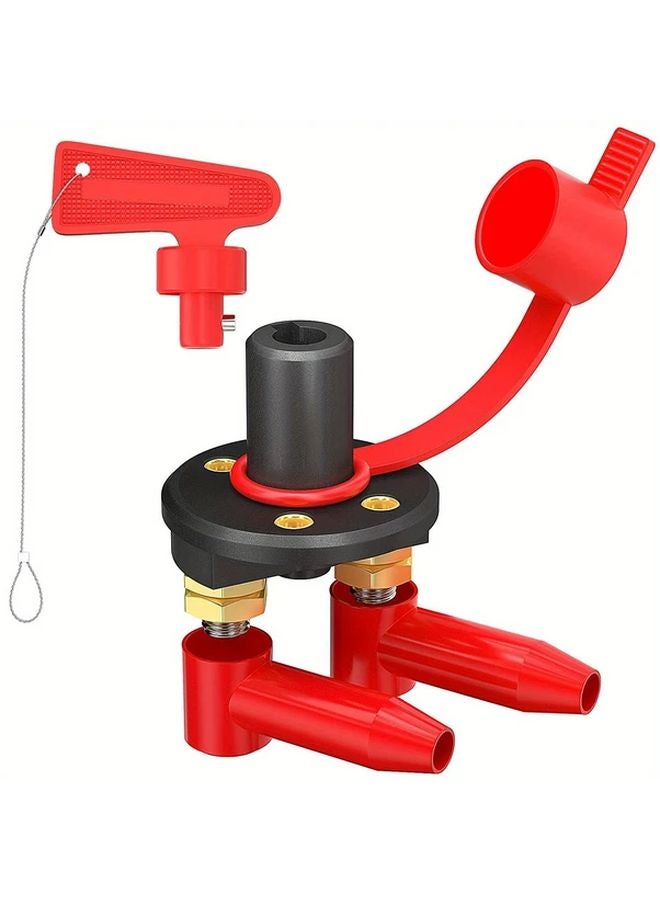 قطعة واحدة مفتاح فصل بطارية 12 فولت 24 فولت مع أغطية أطراف مطاطية معزولة لقطع التيار الكهربائي - Image 4