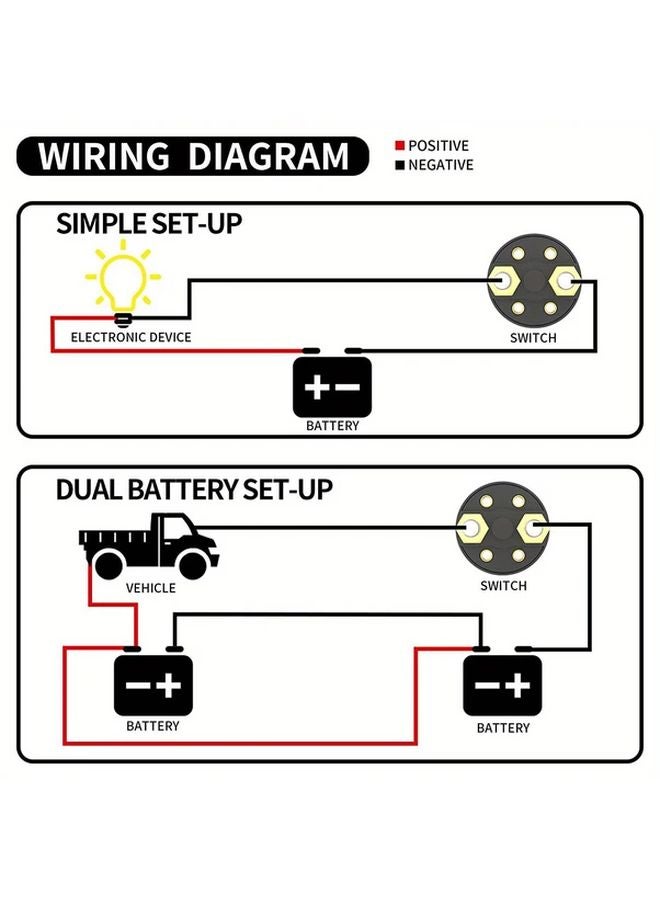 قطعة واحدة مفتاح فصل بطارية 12 فولت 24 فولت مع أغطية أطراف مطاطية معزولة لقطع التيار الكهربائي - Image 5