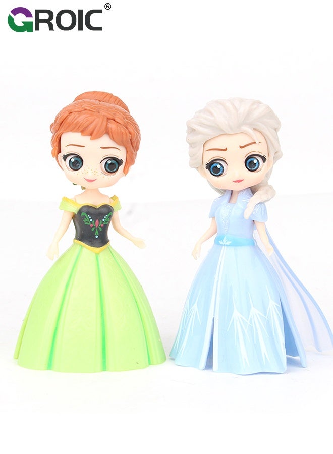 GROIC 18 Pcs Princess Dolls And Dresses Set, 3.1'' Princess Action Figures, 6 Princesses with 18 Pieces of Clothing, Princess Transformable Toys Decoration Fun Play, Party Favors, Classroom Prizes for Girls - Image 5