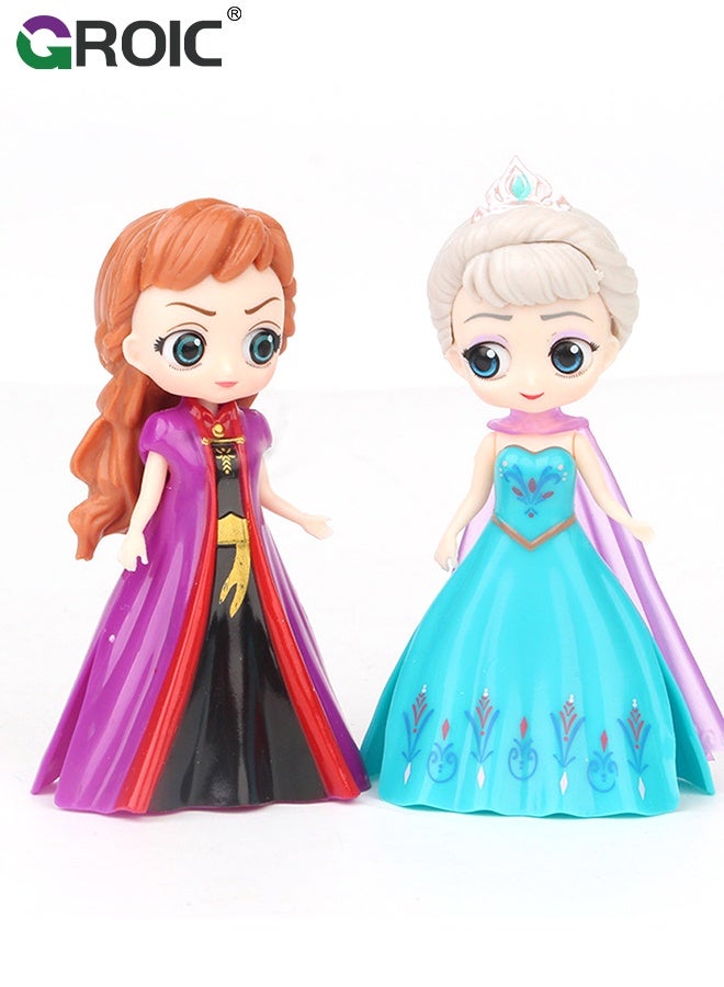 GROIC 18 Pcs Princess Dolls And Dresses Set, 3.1'' Princess Action Figures, 6 Princesses with 18 Pieces of Clothing, Princess Transformable Toys Decoration Fun Play, Party Favors, Classroom Prizes for Girls - Image 4
