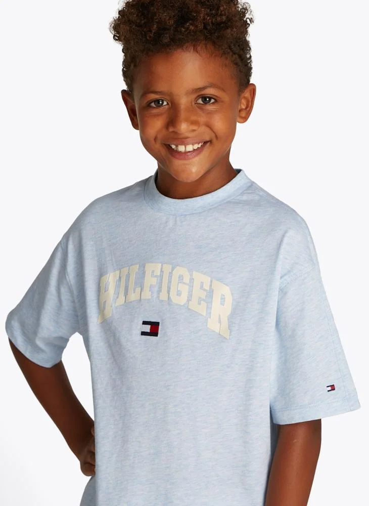 TOMMY HILFIGER Kids Logo Varsity Short Sleeve  T-Shirt