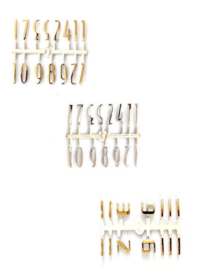 Epoxy Fusion 3D Glossy Numeric Letters For Clock | Acrylic Numbers For Resin Analog Wall Clock | DIY Numbers For Wall Clock (Set Of 3) | Style 4,Silver - Image 1