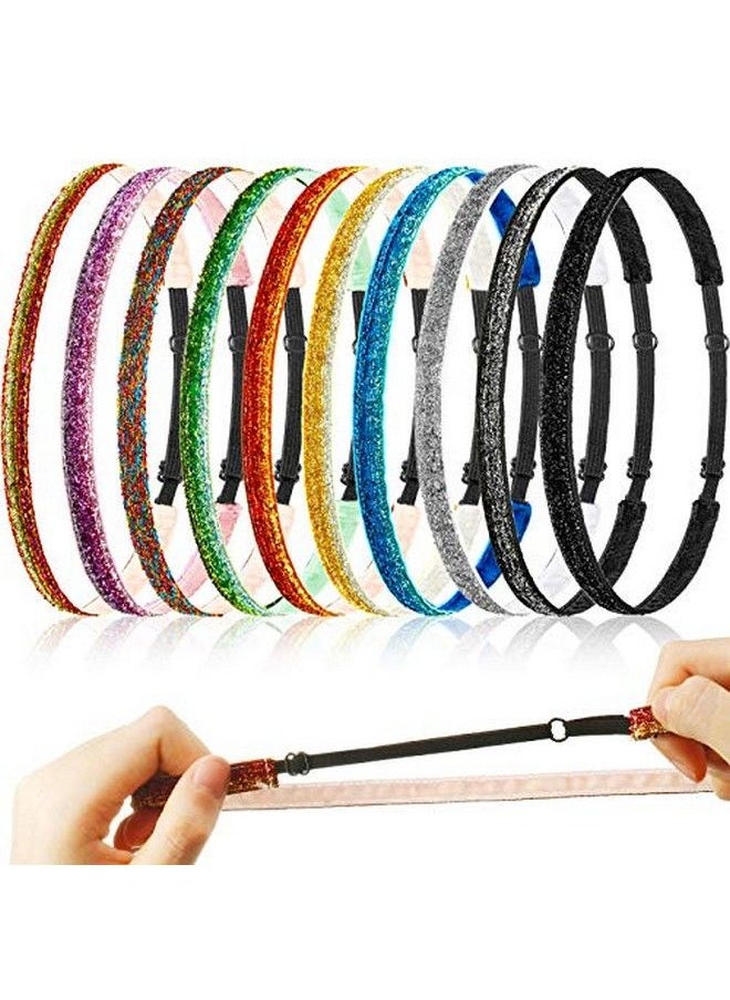 WILLBOND 10 Pcs Sparkly Glitter Headbands  - Image 3