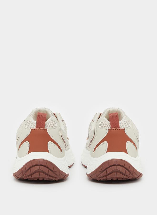 Styli Beige Contrast Toe Sneakers  - Image 5
