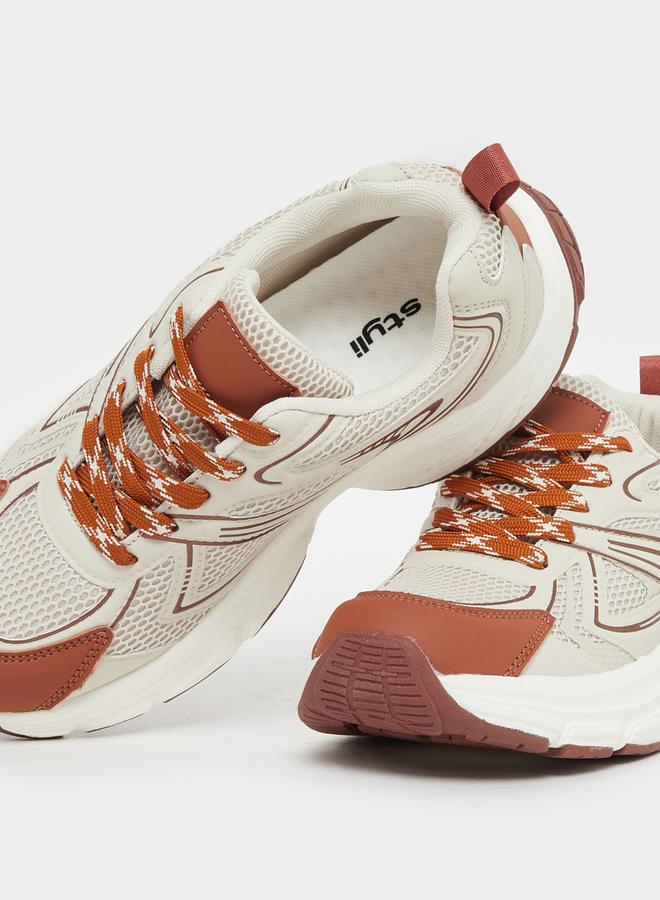 Styli Beige Contrast Toe Sneakers  - Image 4