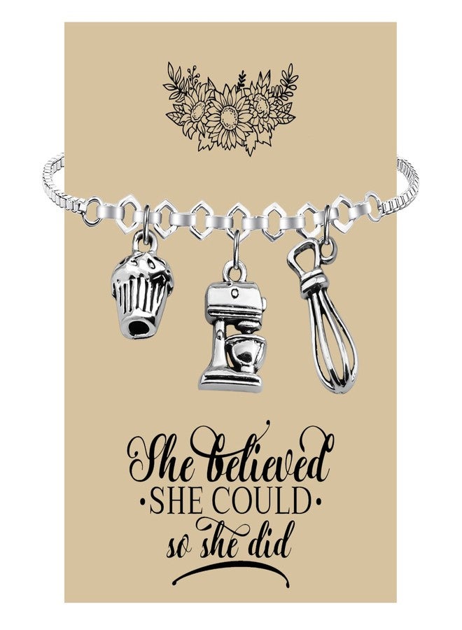 لوجيب بيردجوت سوار خباز من Lywjyb Birdgot، هدية مجوهرات لطلاب فنون الطهي، مجوهرات للخبز (بطاقة خباز) - Image 1