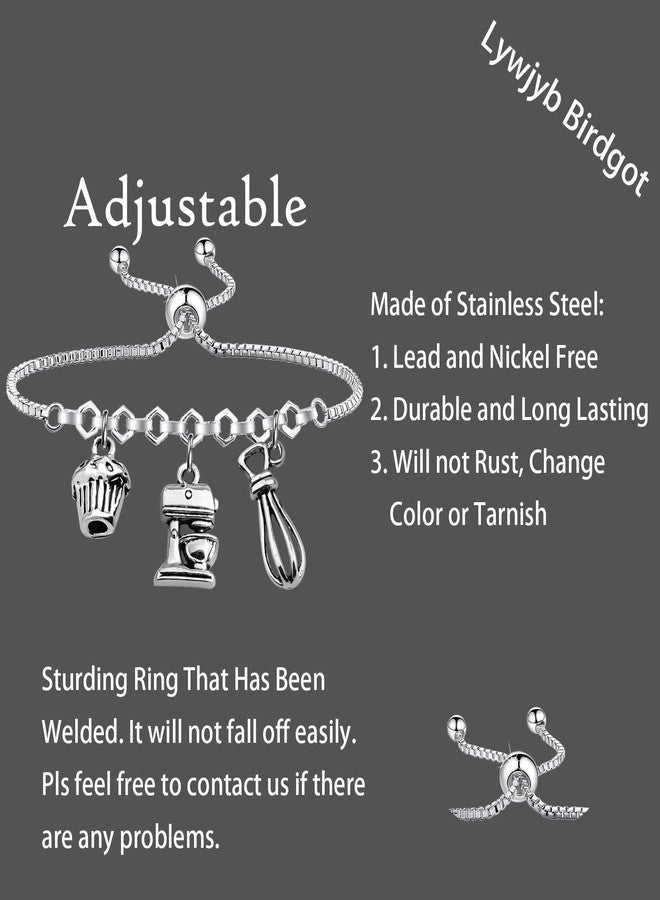 لوجيب بيردجوت سوار خباز من Lywjyb Birdgot، هدية مجوهرات لطلاب فنون الطهي، مجوهرات للخبز (بطاقة خباز) - Image 3