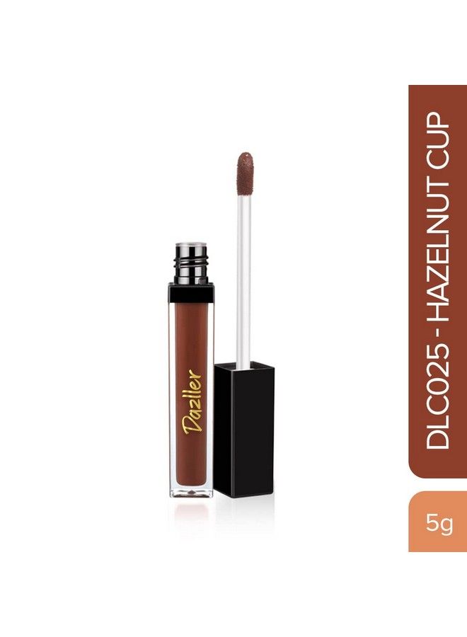 DAZLLER لون شفاه يدوم طوال اليوم 5Gdlc025 كوب بندقي، لمسة نهائية غير لامعة للغاية، يرطب ويرطب، مقاوم للتلطخ، غير قابل للنقل، خفيف الوزن، يبقى لمدة 8 ساعات - Image 3