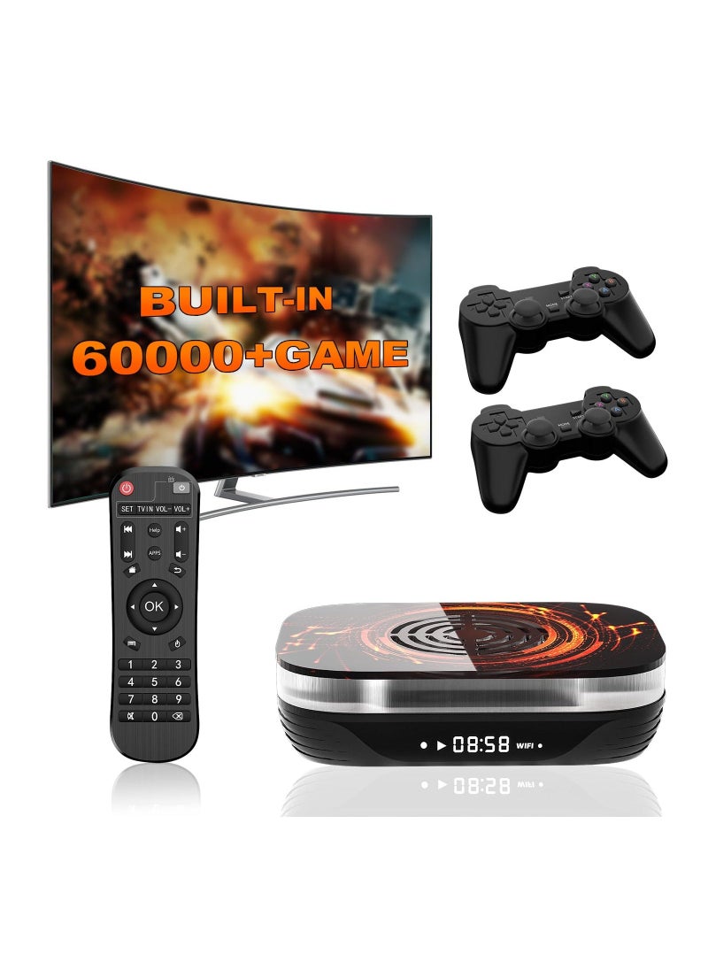 Super Console X4 Plus, Video Game Console Pre-Built-in 60000+Games, Retro Game Console Compatible, with 65+ emulators,EmuELEC 4.6/Android 11.0/CoreE, S905x4, 4K UHD Display, 2 Controllers included - Image 1