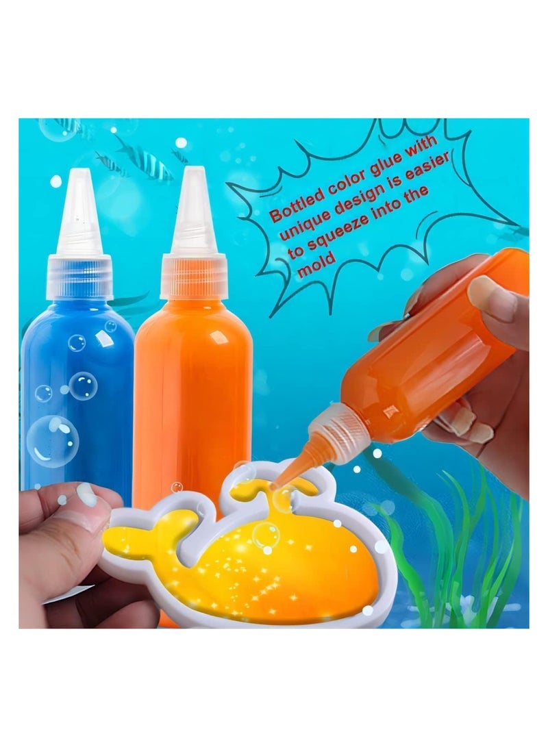 دوبكارت مجموعة ألعاب خرز قزم الماء السحري: مجموعة خرز حيوانات مائية مبتكرة ثلاثية الأبعاد في صندوق من أجل متعة DIY. مثالية للأطفال بعمر 3 سنوات فما فوق للمشاركة في أنشطة المخلوقات والحرف اليدوية. - Image 2