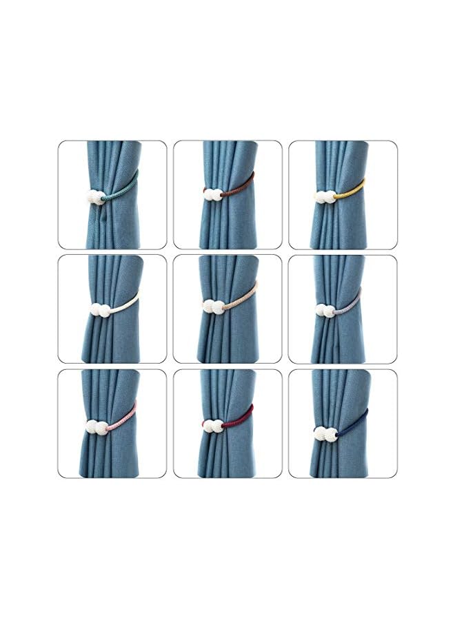 The Bros 4 Pack Magnetic Curtain Tiebacks, Decorative Curtain Holdbacks for Window Décor (Grey)  - Image 4