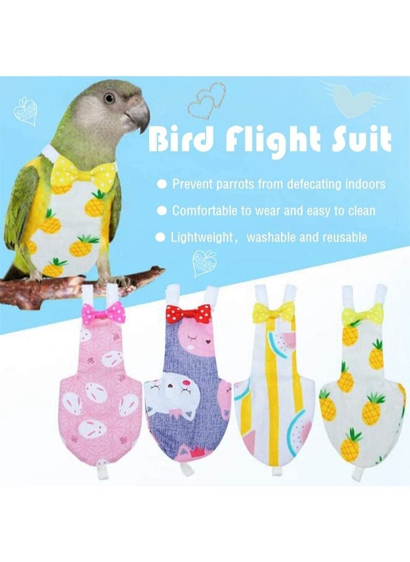 Aikanbo - 2 Piece Bird Diaper Flight Set Liner Washable Reusable Protective Parrot Diaper Clothes Waterproof Inner Layer Diaper Wet Set for Parrot Macaw Partner Parakeet Long-tailed Parakeet - Image 1