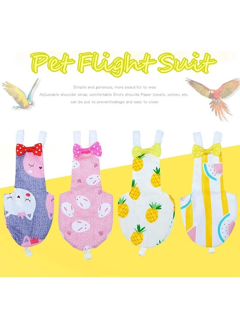 Aikanbo - 2 Piece Bird Diaper Flight Set Liner Washable Reusable Protective Parrot Diaper Clothes Waterproof Inner Layer Diaper Wet Set for Parrot Macaw Partner Parakeet Long-tailed Parakeet - Image 1