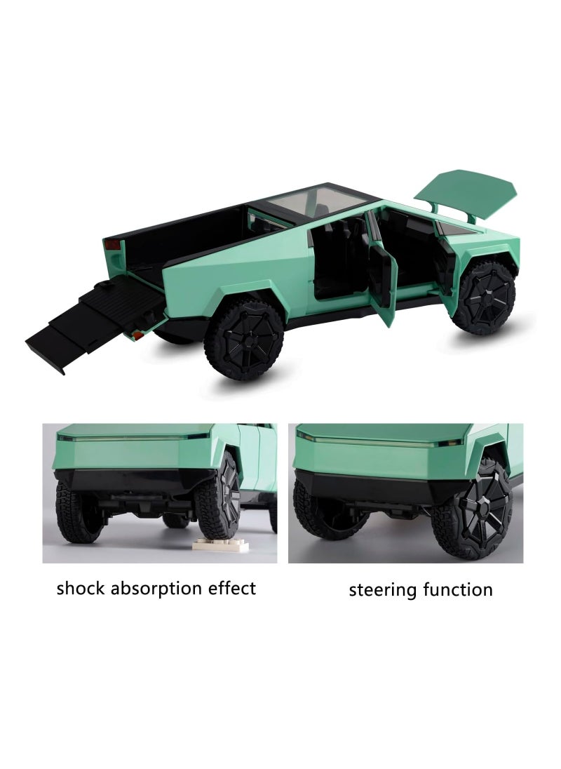 Toy Pickup Truck 1/24 Cybertruck Die-cast Metal Model Car, With Sound and Light Pull Back, Suitable for Children Aged 3 and Above as Birthday Gifts (GREEN) - pzsku/Z968D18D991F7288A7BDAZ/45/_/1734168081/7913dad5-4a6b-42f2-814f-769240ae6de8