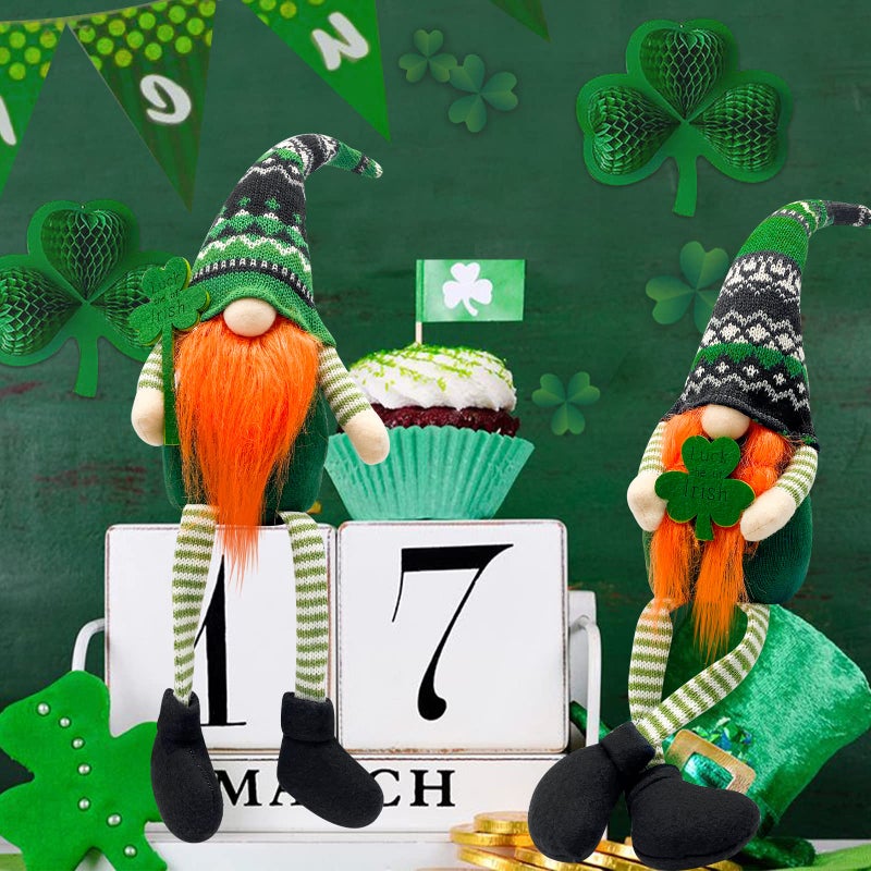 Teeker St Patricks Day Decorations - St Patricks Day Decor - Leprechaun Doll, St Patricks Day Gnomes Decorations for Home - St. Patricks Day Table Centerpiece - Irish Gifts - Image 5