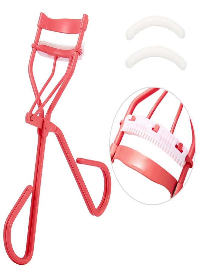 Uranian Eyelash Curlers with Built-in Comb Lash Curler with Comb Eyelash Curler with 2 Silicone Refill Pads Premium Lash Curler Makeup Tool for Women and Girls - Image 1