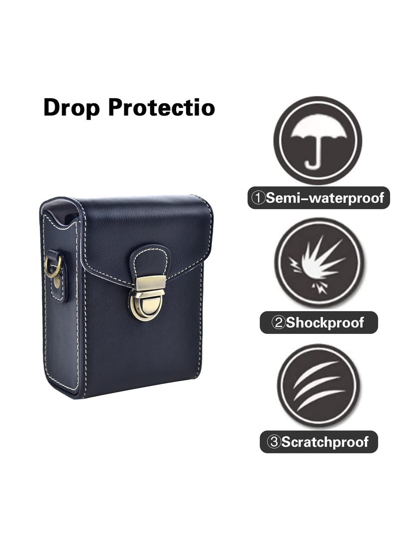 Camera Case for Sony RX100 & HX Series - Retro Leather Case for Ricoh GR IIIx/Ricoh GR III II/Canon G7X II/G7X III/SX720/SX730/SX740/G9X/G9X II (Black)  - Image 5