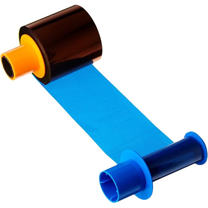 HID Ymckok Full-Color Ribbon 500 Images with Two Resin Black Panels