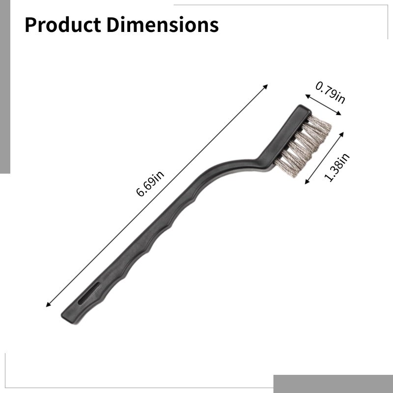 30 Pcs 7 Inch Stainless Steel Wire Brushes Set With 2 Scrapers For Rust Removal Metal Cleaning - Image 3