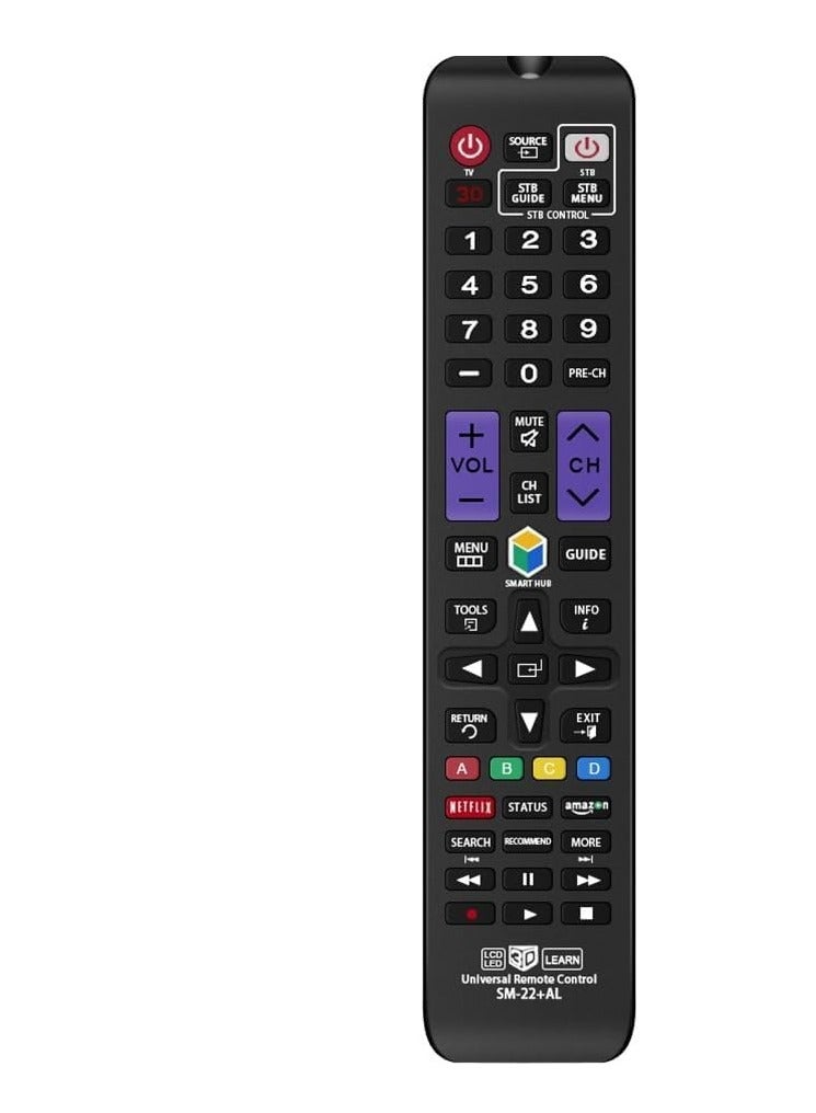 Universal Remote Control Compatible Replacement for Samsung TV/ 3D/ LCD/LED/HDTV/Smart TV, AA59-00666A BN59-01178W BN59-01199F AA59-00638A AA59-00637A AA59-00594A AA59-00600A - Image 1
