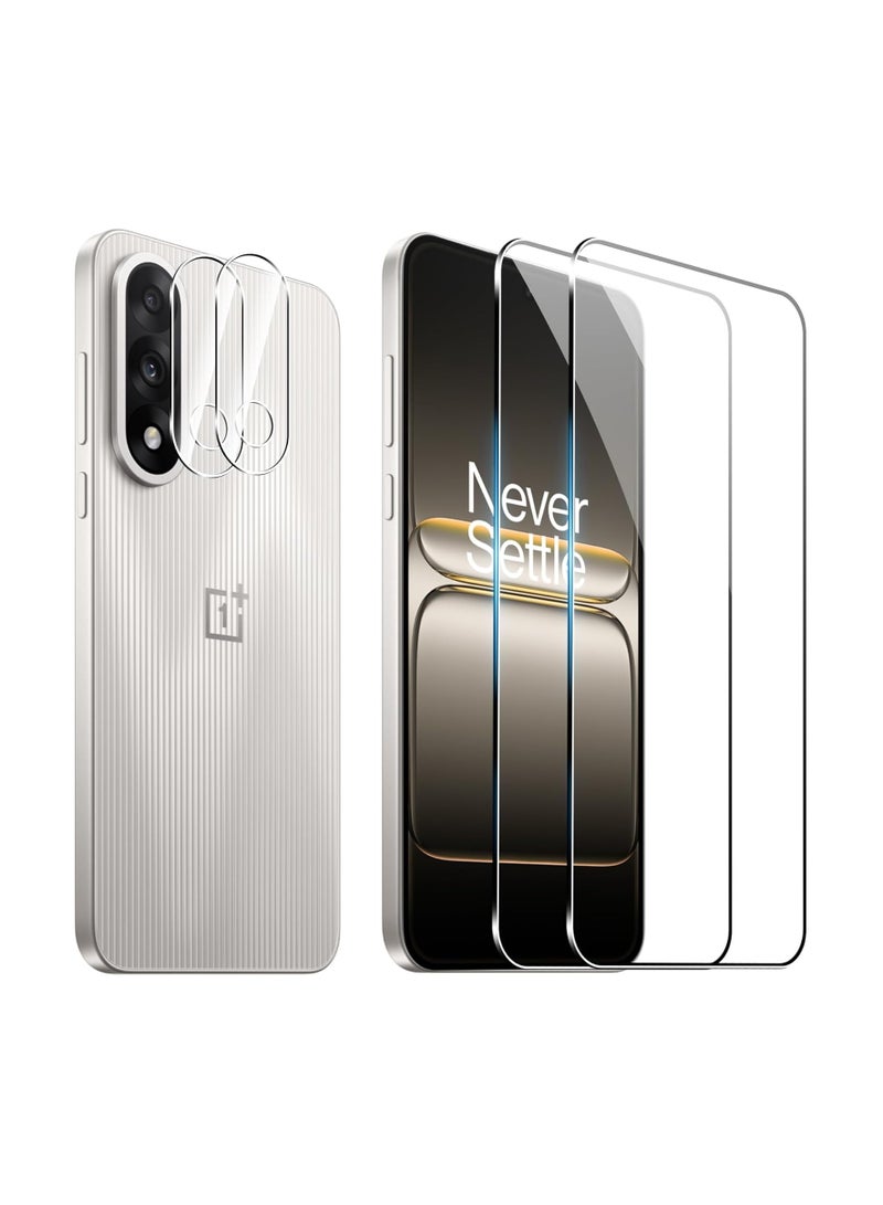 general Screen Protector Compatible with OnePlus Nord 5 2025, [2+2 Pack] Screen Protector and Camera Lens Protector, 9H Hardness HD Scratch Resistant Bubble-Free Tempered Glass - Image 1