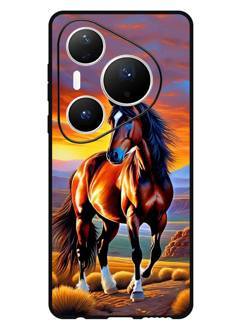 Theodor Case Compatible with Huawei Pura 80 Pro Plus 6.8 Inch Protection Shockproof Bumper Cover Horse Painting - Image 1