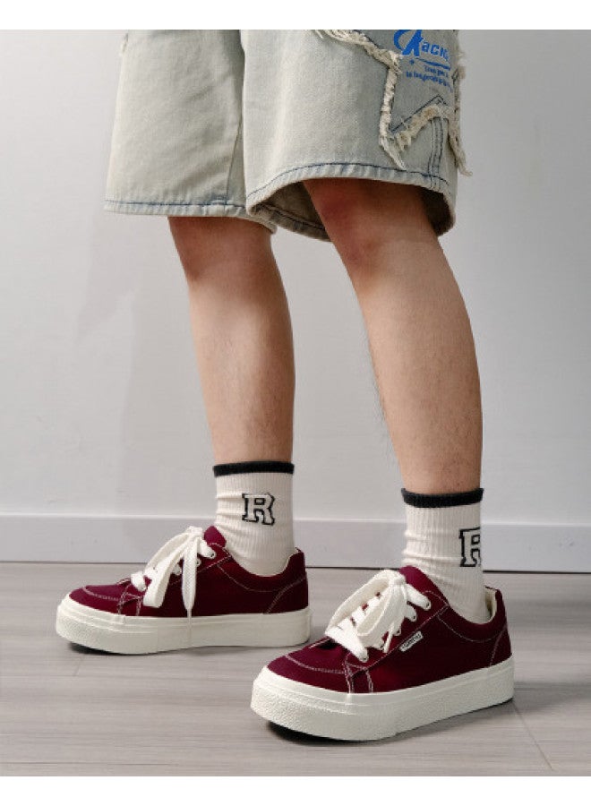 UNIVERSAL Classic Thick-sole Canvas Shoes - Men's Casual Sneakers For Spring And Autumn, Versatile And Lightweight Student Shoes, Unisex Couple Shoes - Image 1